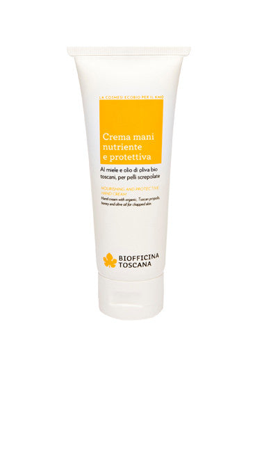 NOURISHING AND PROTECTIVE HAND CREAM Biofficina Toscana - natural italian skincare www.MilanoCoronado.com