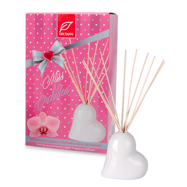Dr. Taffi ORCHIDS AND CINNAMON HEART FRAGRANCE DIFFUSER - natural italian skincare www.MilanoCoronado.com