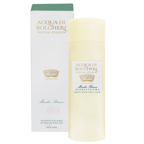 Dr. Taffi  ACQUA DI BOLGHERI WHITE MUSK BATH FOAM - natural italian skincare www.MilanoCoronado.com