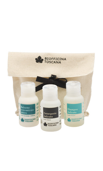 TRAVEL SIZE BODY AND HAIR Biofficina Toscana - natural italian skincare www.MilanoCoronado.com