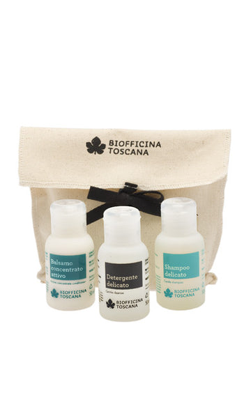 TRAVEL SIZE BODY AND HAIR Biofficina Toscana - natural italian skincare www.MilanoCoronado.com