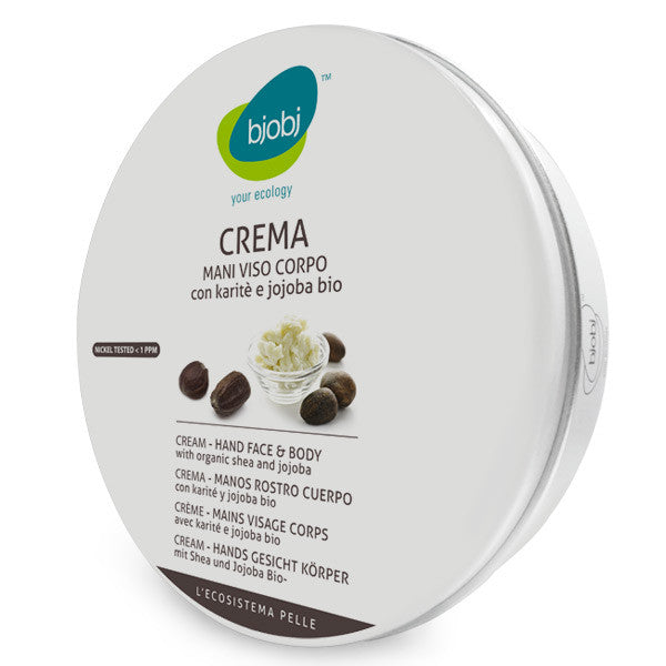 "ALL IN ONE CREAM" for HAND, FACE & BODY with ORGANIC SHEA AND JOJOBA, Bjobj - natural italian skincare www.MilanoCoronado.com