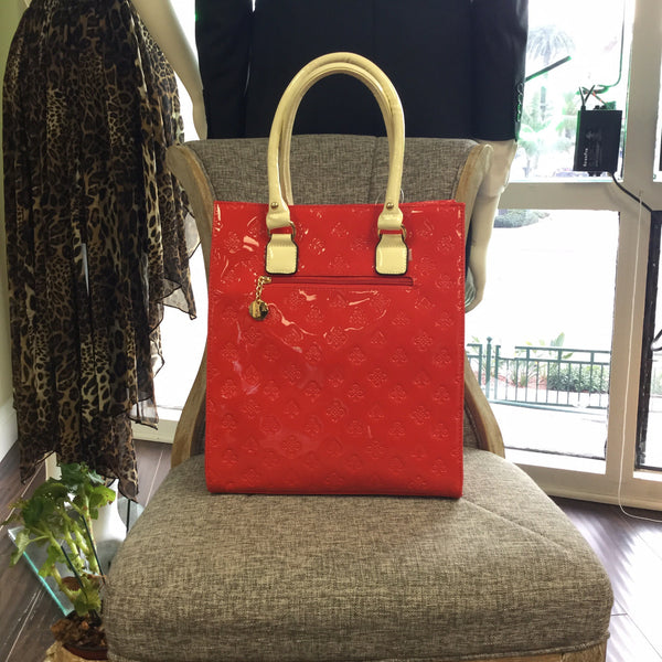 Bag, Red Tote Handbag - natural italian skincare www.MilanoCoronado.com