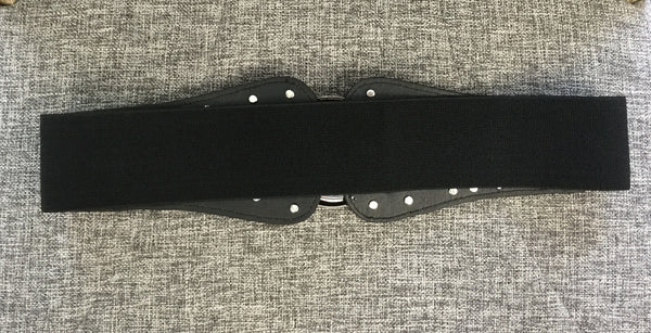 Belt, Black with white flowers - natural italian skincare www.MilanoCoronado.com