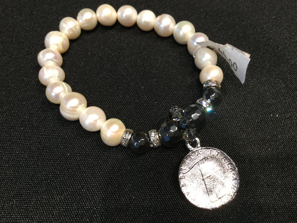 Bracelet, 5 lira, fresh river pearls - natural italian skincare www.MilanoCoronado.com