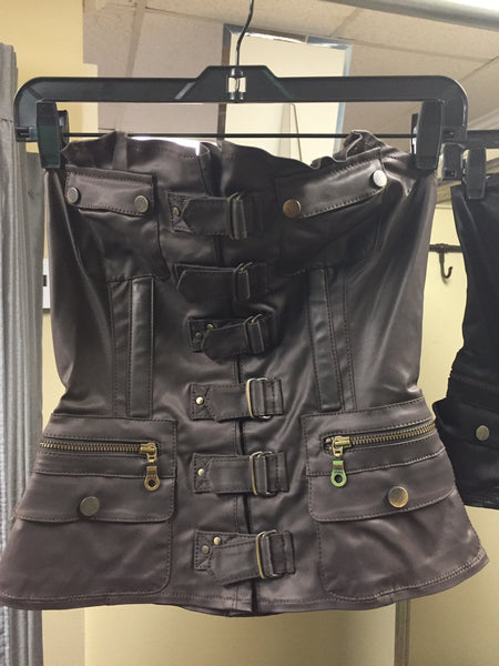 Designer Bustier, Pocketed, Brown - natural italian skincare www.MilanoCoronado.com