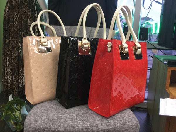 Bag, Red Tote Handbag - natural italian skincare www.MilanoCoronado.com