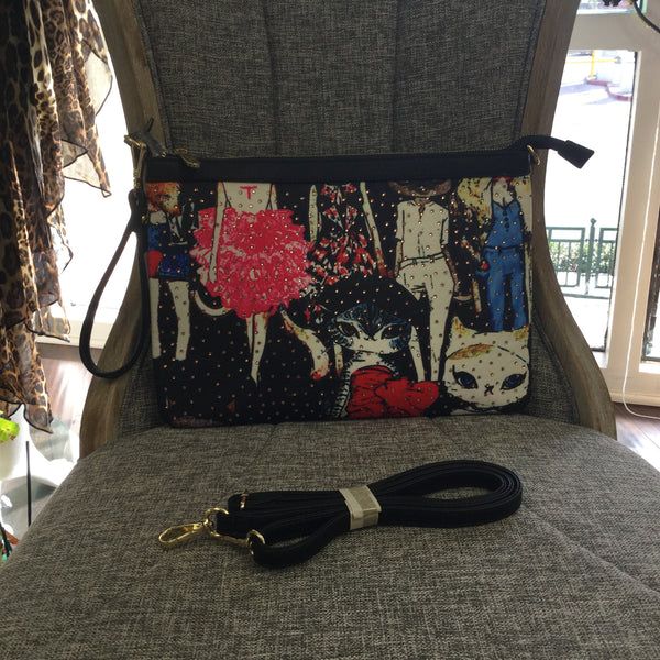 Bag, Clutch bag Cat Design - natural italian skincare www.MilanoCoronado.com