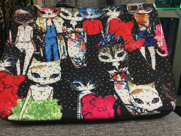 Bag,  Shopper bag with Cat Design - natural italian skincare www.MilanoCoronado.com