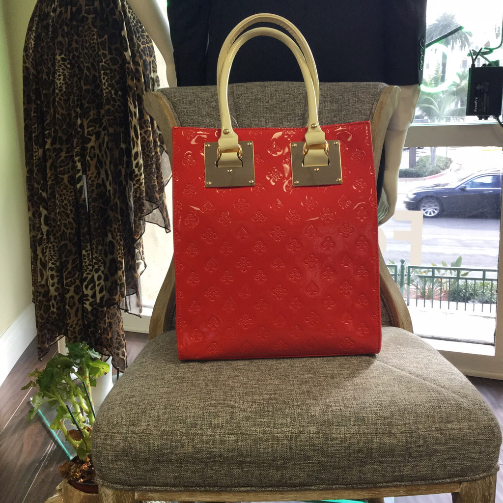 Bag, Red Tote Handbag - natural italian skincare www.MilanoCoronado.com