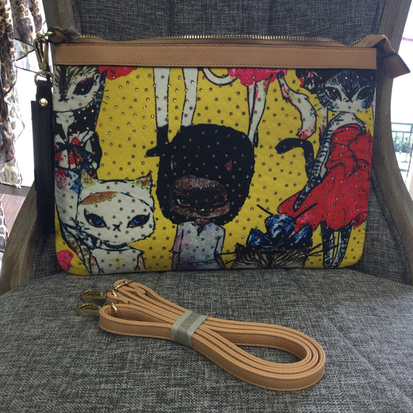 Bag, Clutch bag Cat Design - natural italian skincare www.MilanoCoronado.com