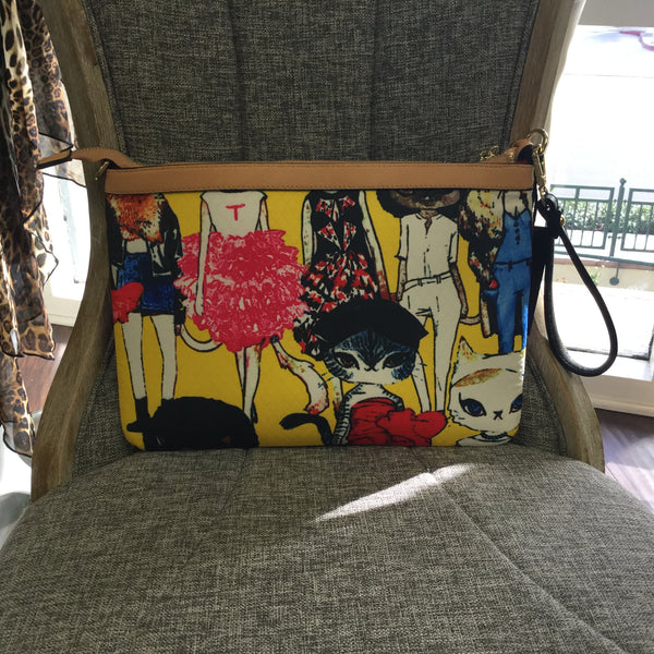 Bag, Clutch bag Cat Design - natural italian skincare www.MilanoCoronado.com