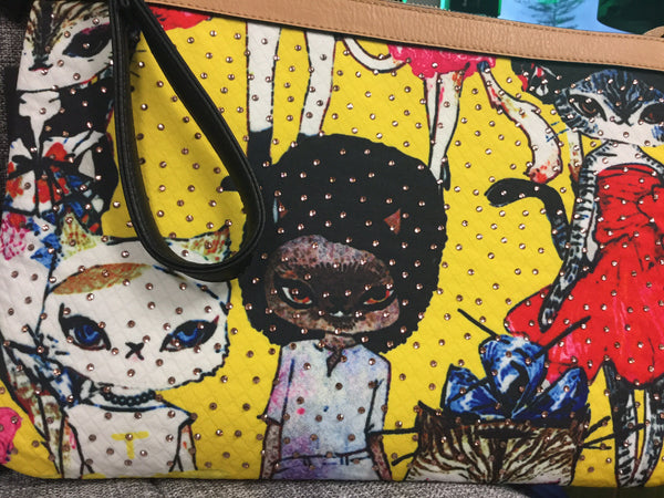 Bag, Clutch bag Cat Design - natural italian skincare www.MilanoCoronado.com