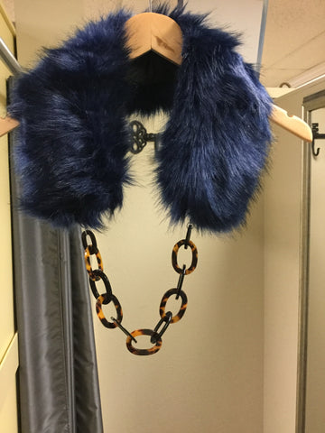 Blue Eco furry necklace - natural italian skincare www.MilanoCoronado.com