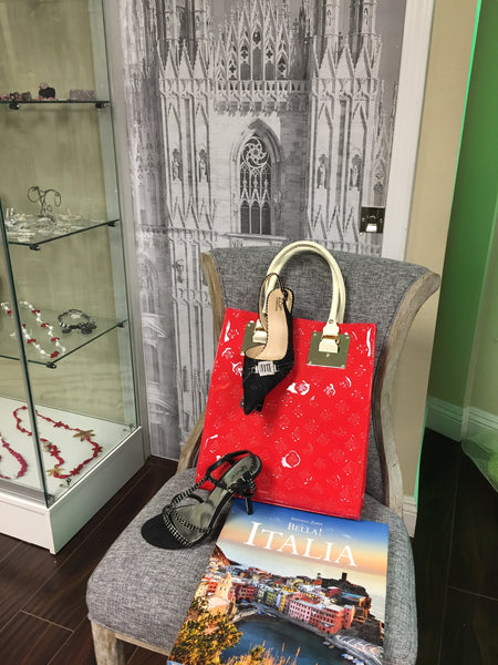 Bag, Red Tote Handbag - natural italian skincare www.MilanoCoronado.com