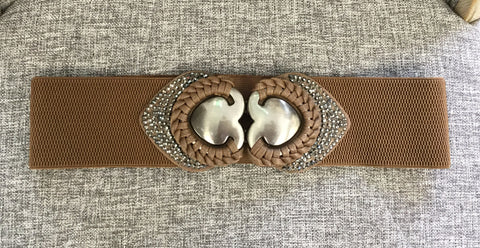 Belt, Beige with rhinestones - natural italian skincare www.MilanoCoronado.com