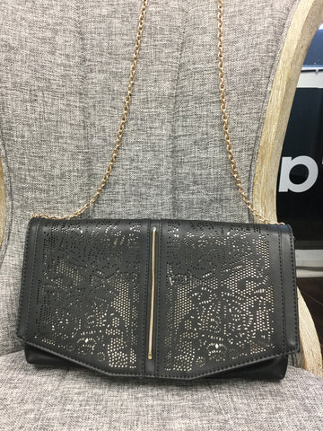 Bag, black and gold, Eco leather - natural italian skincare www.MilanoCoronado.com