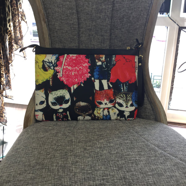 Bag, Clutch bag Cat Design - natural italian skincare www.MilanoCoronado.com