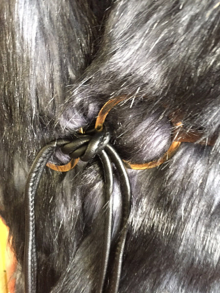 Vest, Blue/Black with Eco leather - natural italian skincare www.MilanoCoronado.com