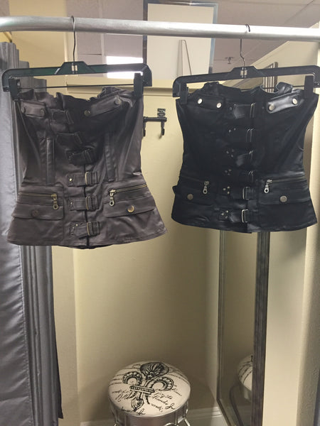 Designer Bustier, Pocketed, Brown - natural italian skincare www.MilanoCoronado.com