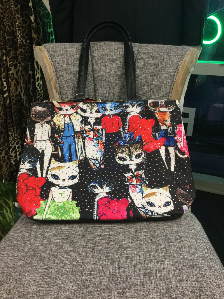 Bag,  Shopper bag with Cat Design - natural italian skincare www.MilanoCoronado.com