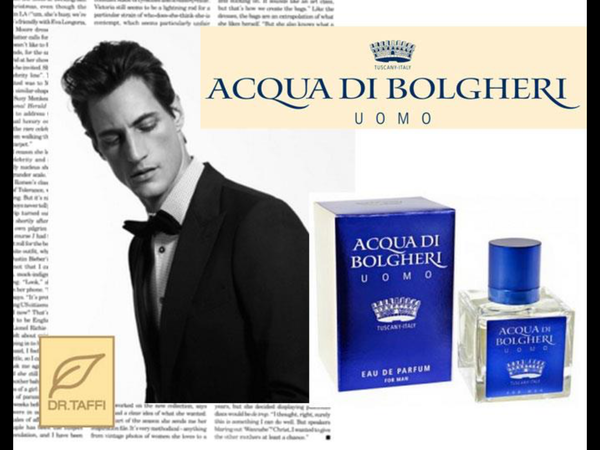Dr. Taffi ACQUA DI BOLGHERI FOR MAN PERFUME - natural italian skincare www.MilanoCoronado.com