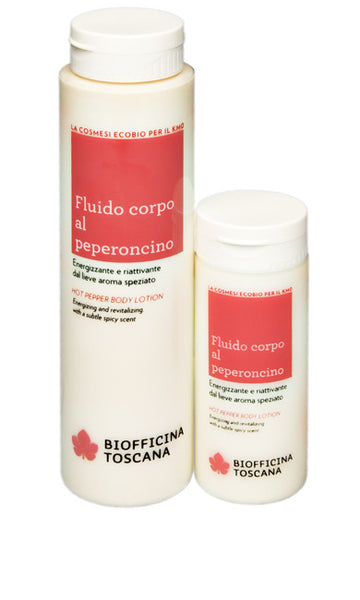 HOT PEPPER BODY LOTION Biofficina Toscana - natural italian skincare www.MilanoCoronado.com