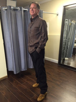 Man Shirt, brown and blue jeans - natural italian skincare www.MilanoCoronado.com