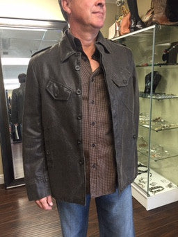 Man Shirt, brown and blue jeans - natural italian skincare www.MilanoCoronado.com