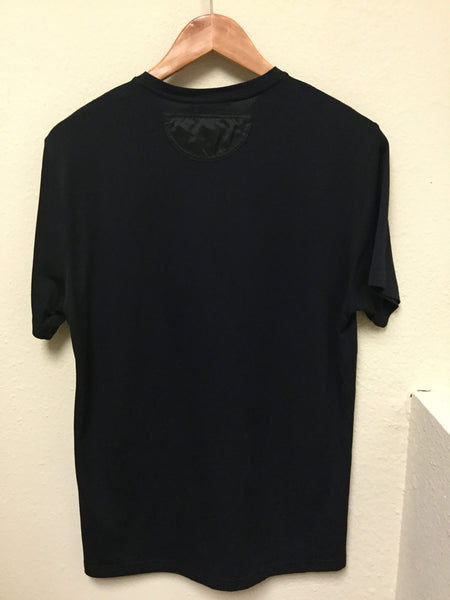 T-Shirt, black with short sleeves - natural italian skincare www.MilanoCoronado.com
