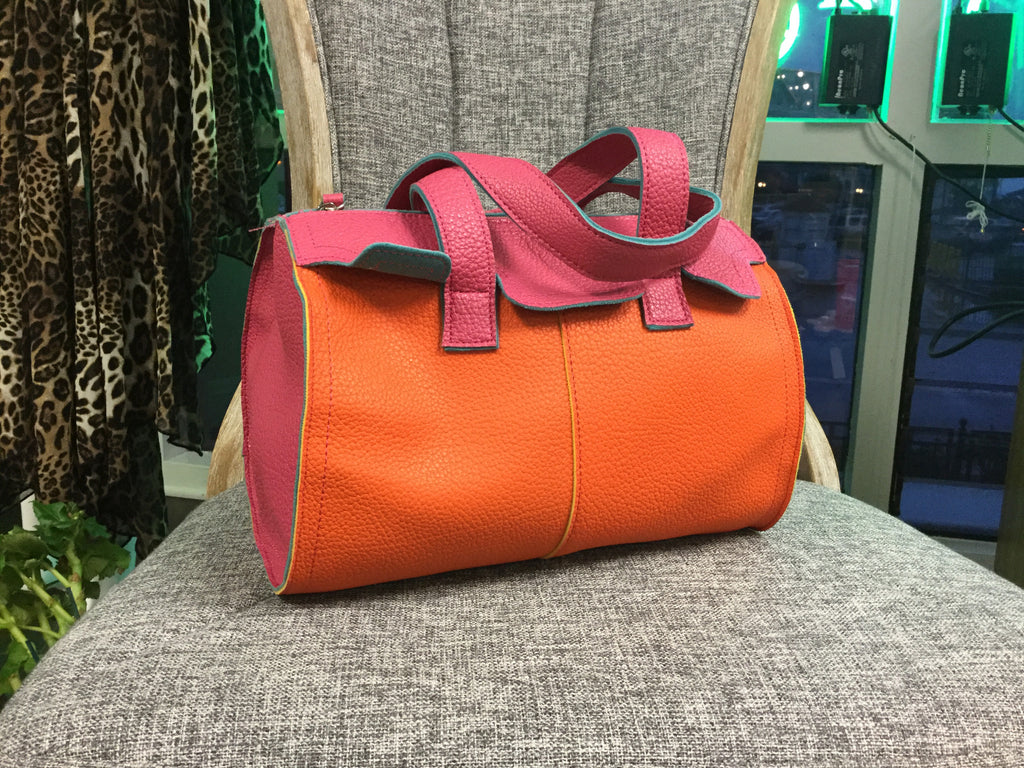 Bright Pink Leather Shoulder Bag Fuchsia Color Women Handbag Gift for Wife  - Etsy