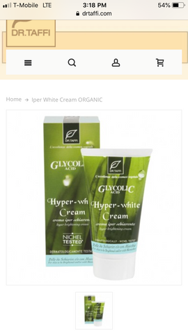 HYPER WHITE CREAM - natural italian skincare www.MilanoCoronado.com