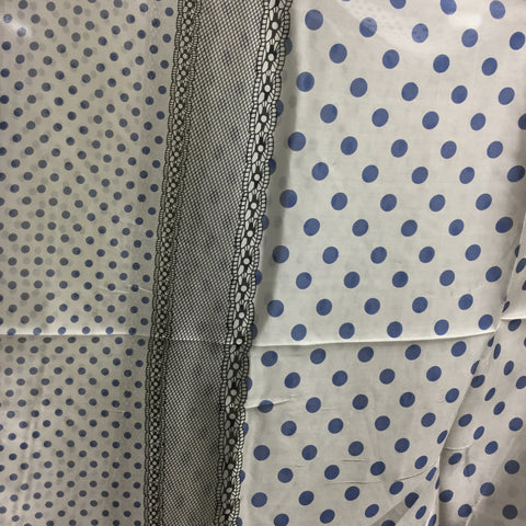 Shawl, Blue, Polka Dots - natural italian skincare www.MilanoCoronado.com