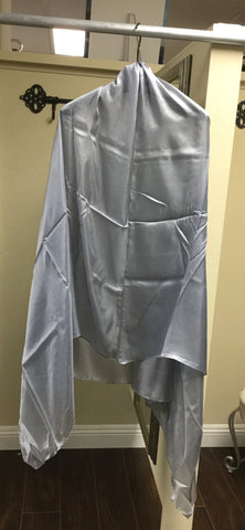 Shawl, Pearl Grey, Solid,  Silk - natural italian skincare www.MilanoCoronado.com