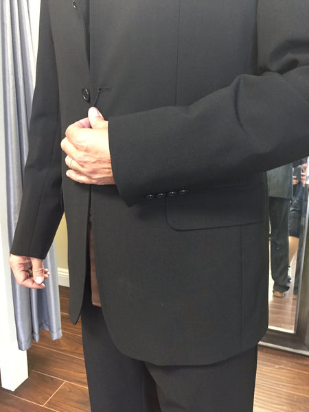 Suit, black with stitches detail - natural italian skincare www.MilanoCoronado.com
