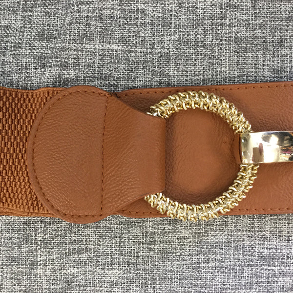 Belt, Tan brown with gold clasp - natural italian skincare www.MilanoCoronado.com